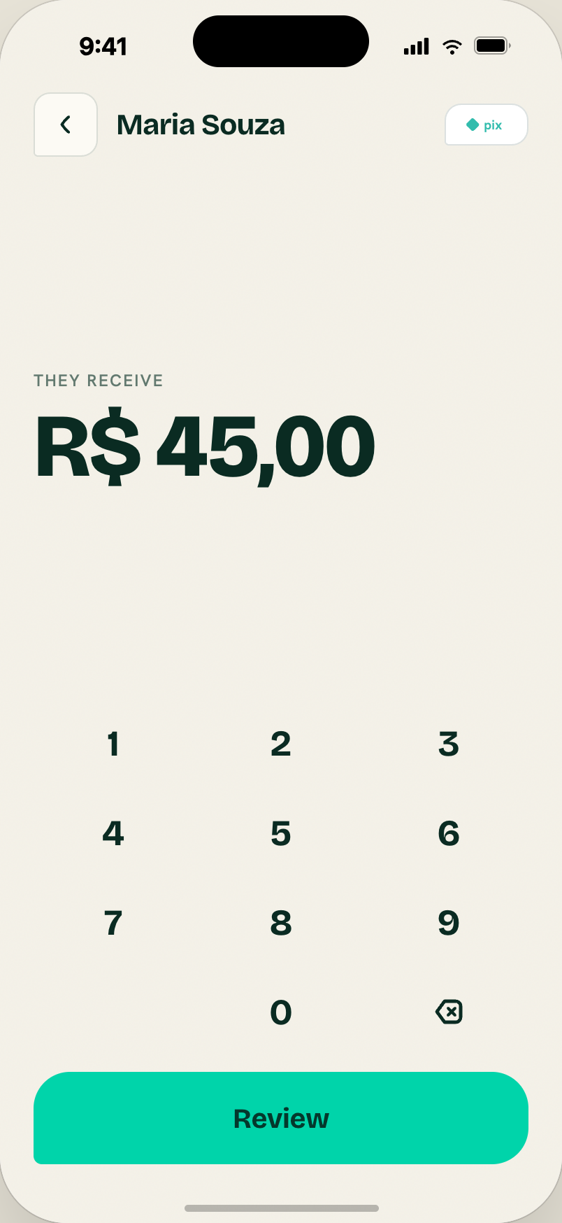 Send – amount